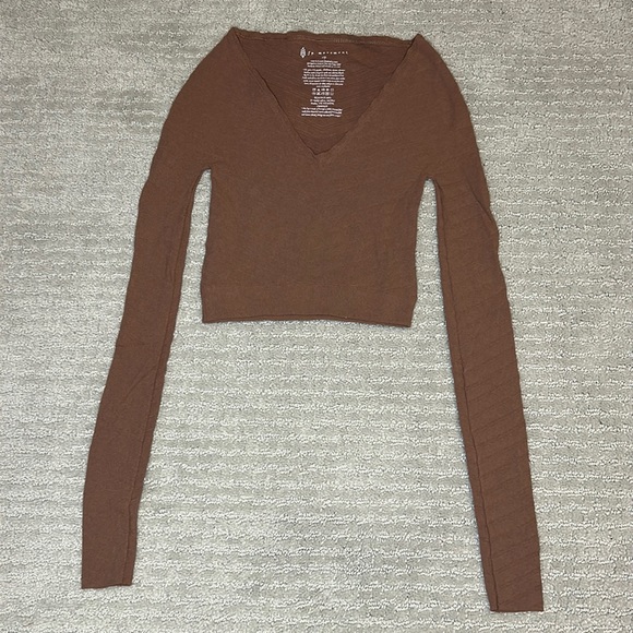 Free People Tops - FREE PEOPLE | NWOT Gone Adrift Seamless Long Sleeve in Brown